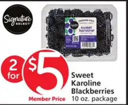 Vons Sweet Karoline Blackberries offer