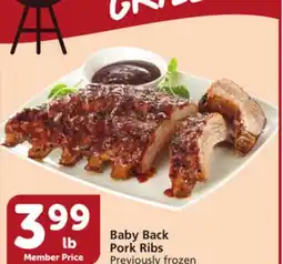 Vons Baby Back Pork Ribs offer