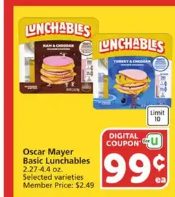 Vons Oscar Mayer Basic Lunchables offer