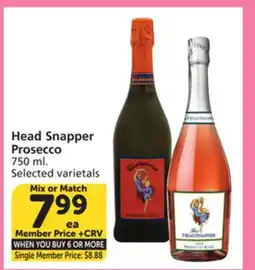 Vons Head Snapper Prosecco offer