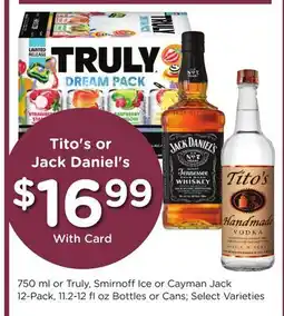 Ralphs Tito's or Jack Daniel's offer