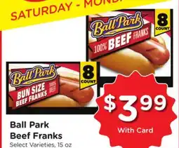 Ralphs Ball Park Beef Franks offer
