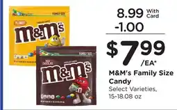 Ralphs M & M' s Family Size Candy offer