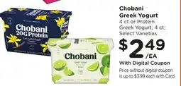 Ralphs Chobani Greek Yogurt offer