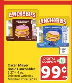 Albertsons Oscar Mayer Basic Lunchables offer
