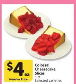Albertsons Colossal Cheesecake Slices offer