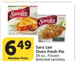 Albertsons Sara Lee Oven Fresh Pie offer