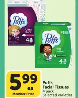 Albertsons Puffs Facial Tissues offer