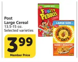 Albertsons Post Large Cereal offer