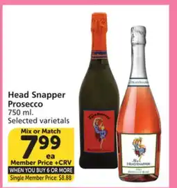 Albertsons Head Snapper Prosecco offer