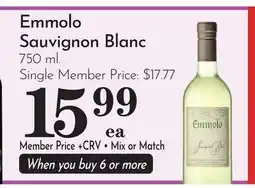 Pavilions Emmolo Sauvignon Blanc offer