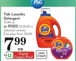 Pavilions Tide Laundry Detergent 73-84 oz. or PODS 25, 32, 42 ct offer