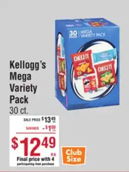 Smart & Final Kellogg's Mega Variety Pack offer