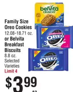 Smart & Final Family Size Oreo Cookies or Belvita Breakfast Biscuits offer