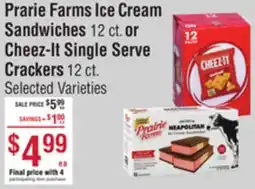 Smart & Final Prarie Farms Ice Cream Sandwiches or Cheez-It Single Serve Crackers offer