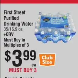 Smart & Final First Street Purified Drinking Water offer
