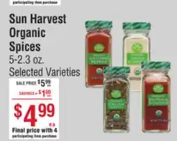 Smart & Final Sun Harvest Organic Spices offer