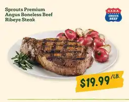 Sprouts Farmers Market Sprouts Premium Angus Boneless Beef Ribeye Steak offer