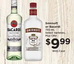 Ralphs Smirnoff or Bacardi offer