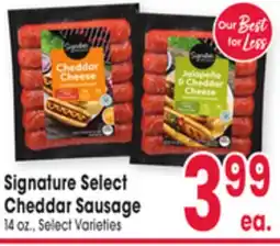 Jewel-Osco Signature Select Cheddar Sausage offer