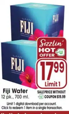 Jewel-Osco Fiji Water offer