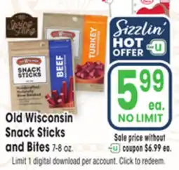 Jewel-Osco Old Wisconsin Snack Sticks and Bites offer