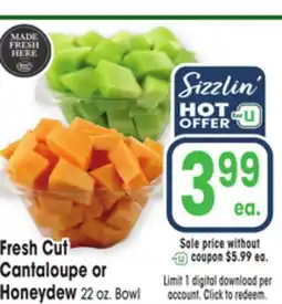 Jewel-Osco Fresh Cut Cantaloupe or Honeydew offer