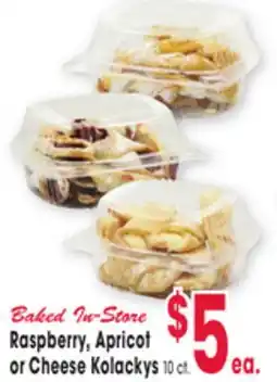 Jewel-Osco Raspberry, Apricot or Cheese Kolackys offer
