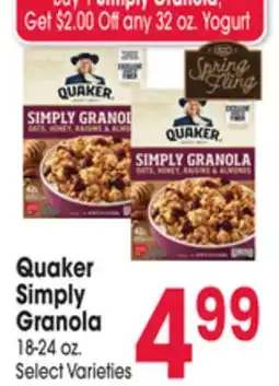 Jewel-Osco Quaker Simply Granola offer