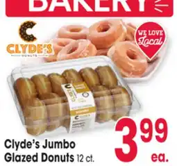 Jewel-Osco Clyde's Jumbo Glazed Donuts offer