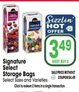 Jewel-Osco Signature Select Storage Bags offer