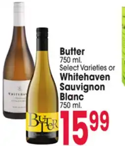 Jewel-Osco Butter 750 ml. or Whitehaven Sauvignon Blanc offer