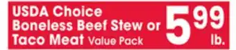 Jewel-Osco USDA Choice Boneless Beef Stew or Taco Meat offer