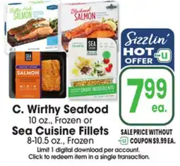 Jewel-Osco C. Wirthy Seafood 10 oz., Frozen or Sea Cuisine Fillets 8-10.5 oz offer