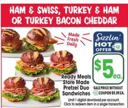 Jewel-Osco Ready Meals Store Made Pretzel Duo Sandwiches offer