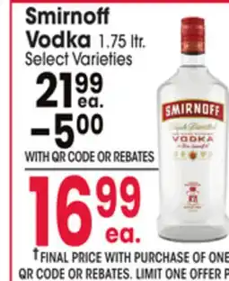 Jewel-Osco Smirnoff Vodka offer