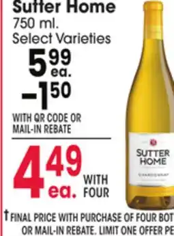 Jewel-Osco Sutter Home offer