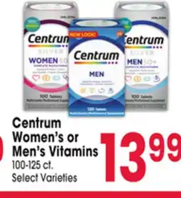 Jewel-Osco Centrum Women's or Men's Vitamins offer