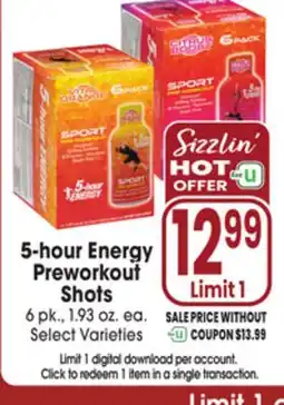 Jewel-Osco 5-hour Energy Preworkout Shots offer