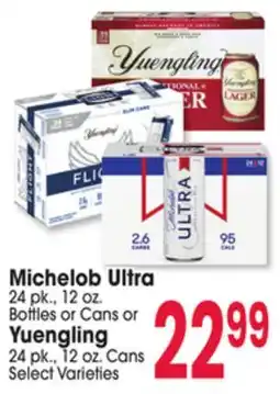 Jewel-Osco Michelob Ultra 24 pk., 12 oz. Bottles or Cans or Yuengling 24 pk., 12 oz. Cans offer