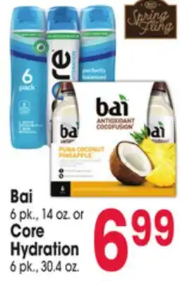 Jewel-Osco Bai 6 pk., 14 oz. or Core Hydration 6 pk., 30.4 oz offer