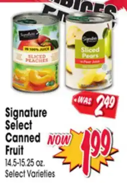 Jewel-Osco Signature Select Canned Fruit offer