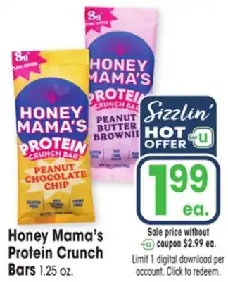 Jewel-Osco Honey Mama's Protein Crunch Bars offer