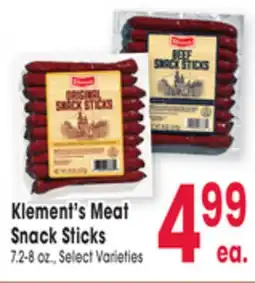 Jewel-Osco Klement's Meat Snack Sticks offer
