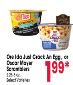 Jewel-Osco Ore Ida Just Crack An Egg, or Oscar Mayer Scramblers offer