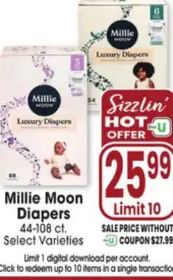Jewel-Osco Millie Moon Diapers offer