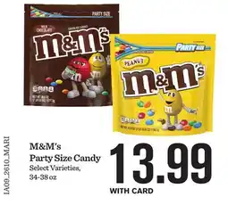 Mariano's M&M's Party Size Candy offer