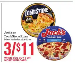 Mariano's Jack's or TombStone Pizza offer