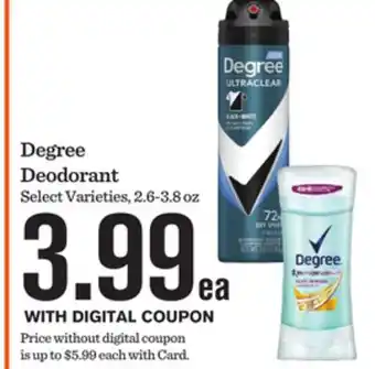 Mariano's Degree Deodorant offer