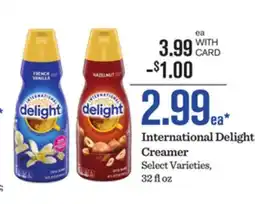 Mariano's International Delight Creamer offer